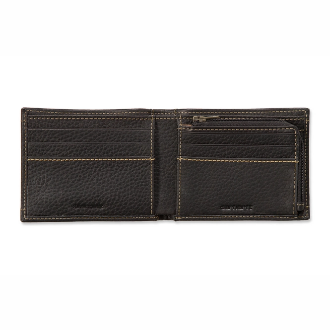Portemonnee Carhartt Men Pebble Zip Bifold Wallet Black 2020