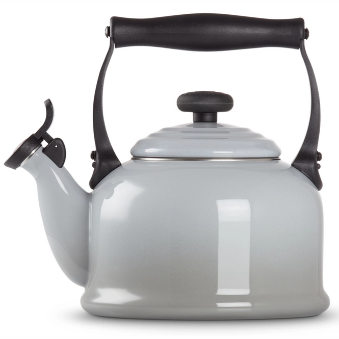 Whistling Kettle Le Creuset Tradition Mist Grey 2.1 Liter Cookwarestore