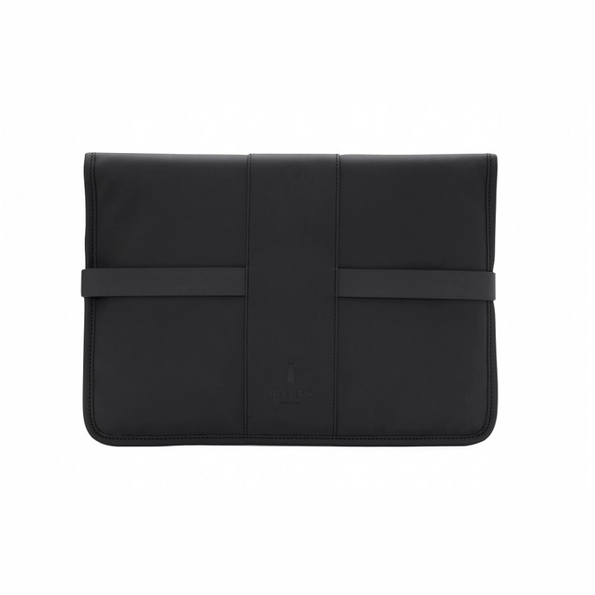 Laptopsleeve RAINS Laptop Portfolio Black Regenlaarsexpert