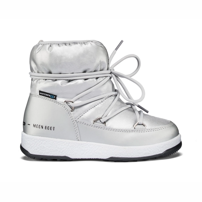 Moon Boot Girls Low Nylon Wp Silver Snowbootsexpert