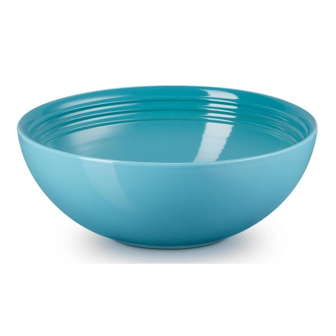 Le Creuset Aardewerken spatelpot in Caribbean Blue 15cm 1,1l