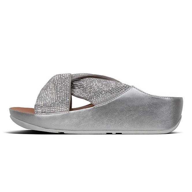 Fitflop Twiss™ Crystal Slide Silver Onlybrands 