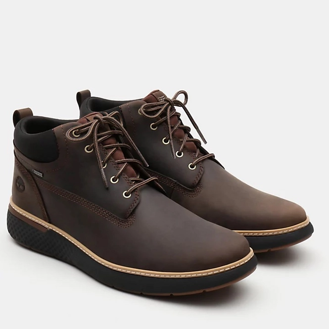 Timberland Cross Mark GTX Chukka Dark Brown Full Grain Herren ...