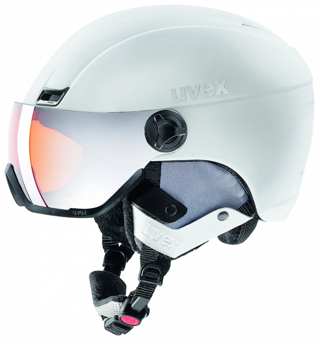 Ski Helmet Uvex Hlmt 400 Visor Style White Matte Outdoorsupply.co.uk