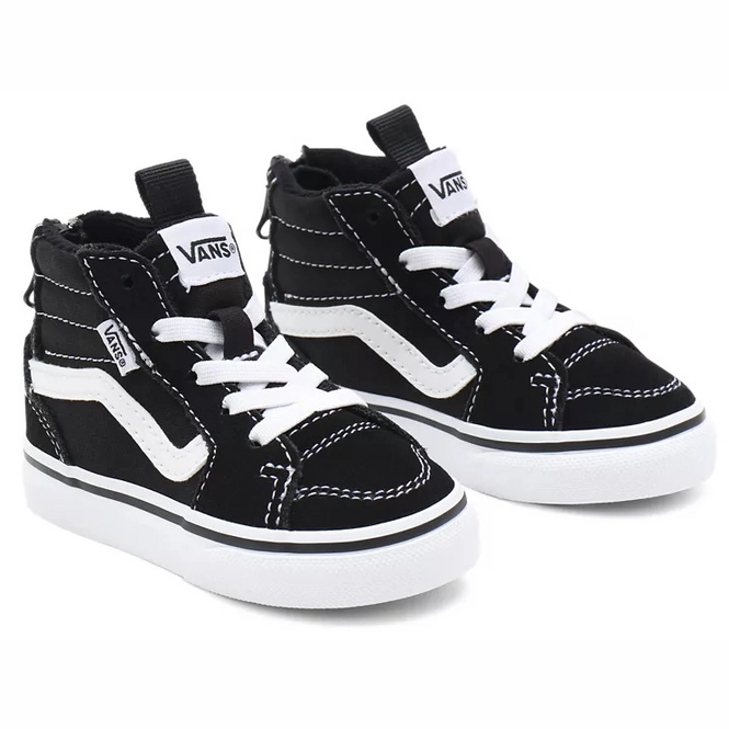 Sneakers Vans Toddler Filmore Hi Zip Suede Canvas Black White | Etrias ...