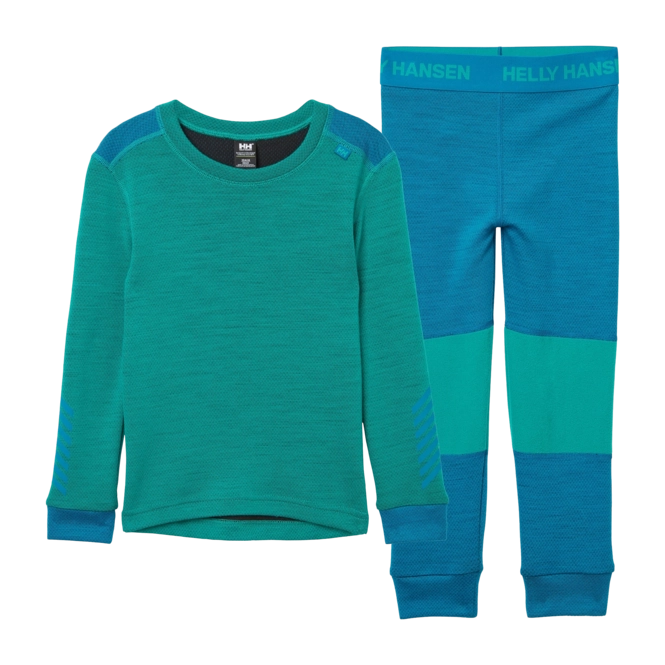 HELLY HANSEN JR LIFA MERINO MIDWEIGHT SET EMERALD - Thermische set HELLY HANSEN JR LIFA MERINO MIDWEIGHT SET EMERALD - Thermische set