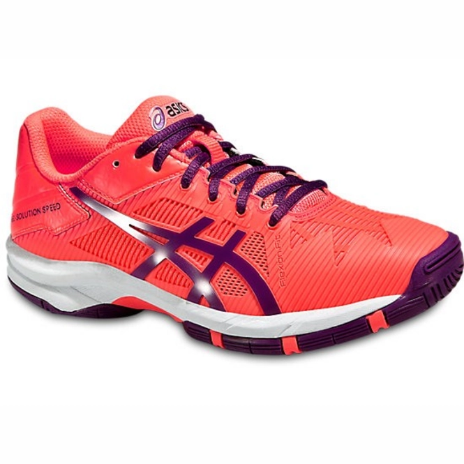 orange asics tennis shoes