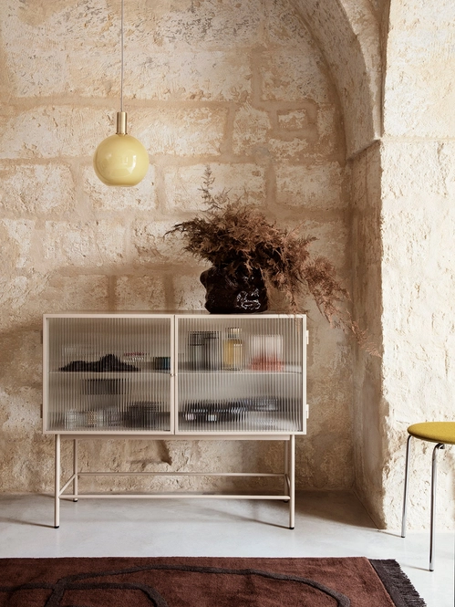 Dressoir Ferm Living Haze Reeded Glass Cashmere | Interior Lifestyle