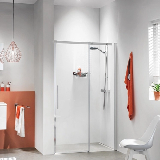 Duschschiebetür Badezimmer Duschschiebetür Sealskin Get Wet Slider für Nischen Silber 120 cm