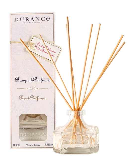 Durance Reed Diffusers Geurstokjes Durance Reed diffuser 100 ml Velvet Sandalwood | Kookexpert