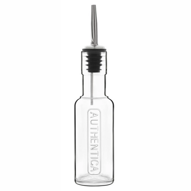 Lot De 2 Distributeurs D'huile Et Vinaigre Luigi Bormioli - 255 Ml, Verre Trempé, Bec Inox - Fabriqué En Italie