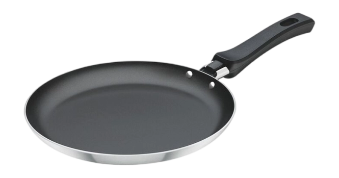 Tramontina Poêle à Crêpes 22cm Aluminium Antiadhésif Starflon T3 - Professionnelle Noir