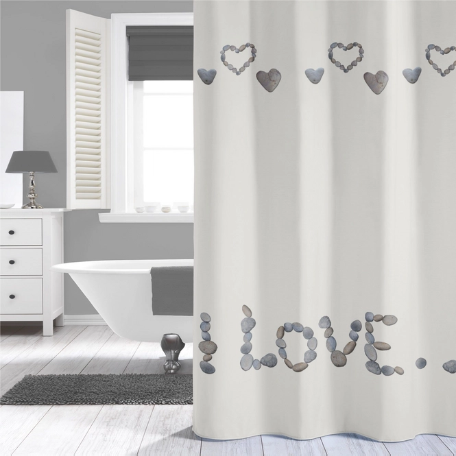 Shower Curtain Sealskin Quore Off-White | Bathroom Boutique