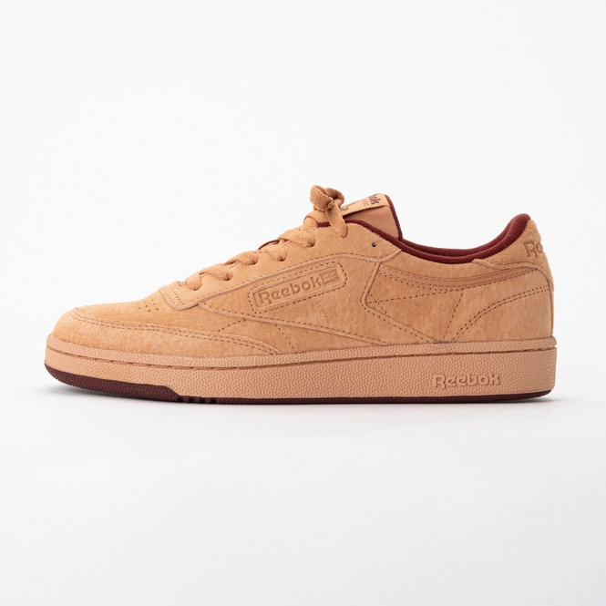 Reebok Men Club C 85 Clay Washed Clay Rich Maroon 25 | Sneaker District COM