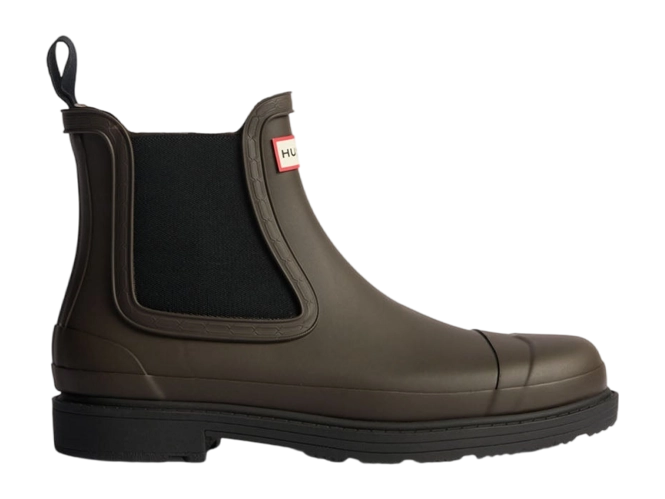 Regenlaars Hunter Men Commando Chelsea Chocolate Brown/ Black ...