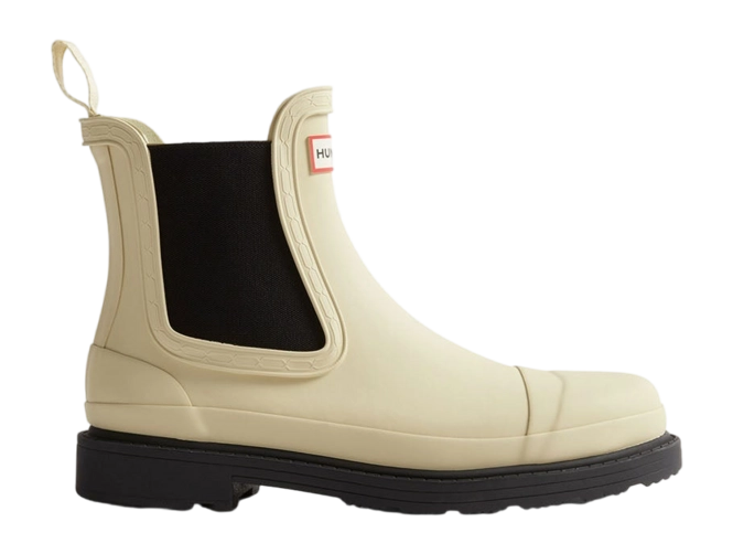 Regenlaars Hunter Women Commando Chelsea Gloss Gravel/Black ...