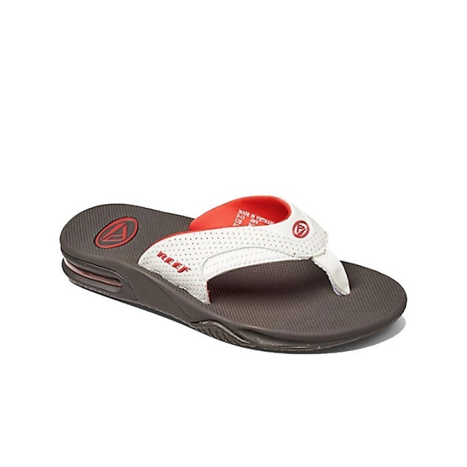 Flip Flops Reef Fanning Braun Weiß Koralle Damen