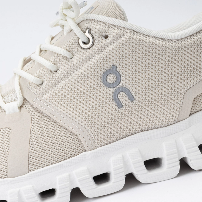 On Running Women's Cloud 6 Waterproof Sneaker in Pearl/Cream