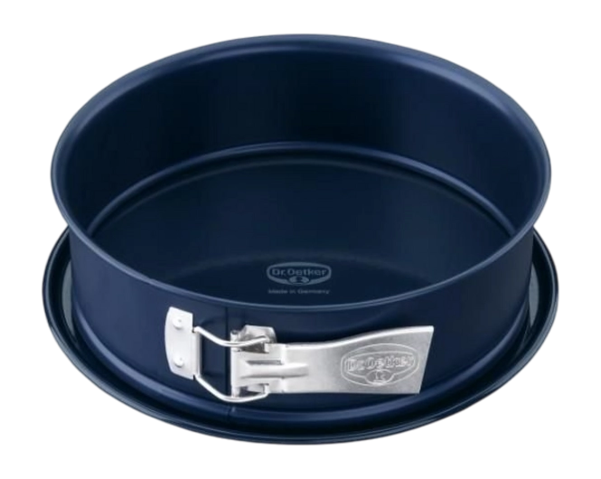 Dr. Oetker Classic Springvorm, diameter 24 cm, van hoogwaardig plaatstaal met PFAS-vrije antiaanbaklaag, hittebestendigheid tot 230 °C, Made in Germany, zwart