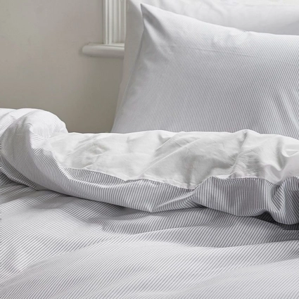Yumeko overtrekset katoen tencel™ double face white stripe | pure