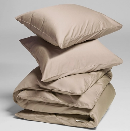 Yumeko overtrekset katoen satijn warm taupe 240x220 + 2 | 60x70