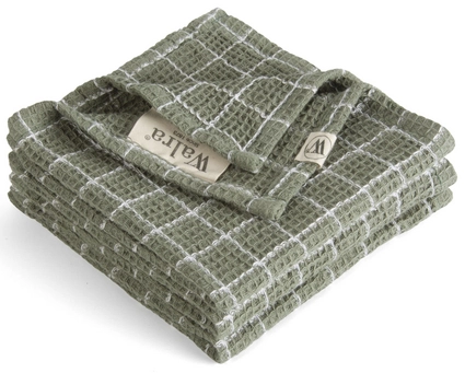 Walra Dry With Cubes Vaatdoek 30 x 30 cm - 3 st. - Legergroen