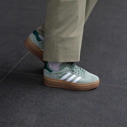 adidas Gazelle Bold Silver Green/Footwear White/Collegiate Green
