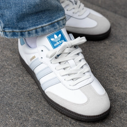 adidas Samba OG Cloud White / Halo Blue / Gum5 | Sneaker District COM