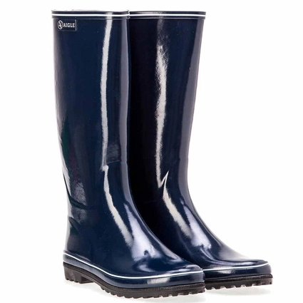 Wellies Aigle Women Venise Marine Blanc | Outdoorsupply.co.uk