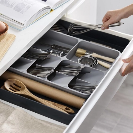 2---Bestekorganiser Joseph Joseph DrawerStore Uitschuifbaar Grijs 2