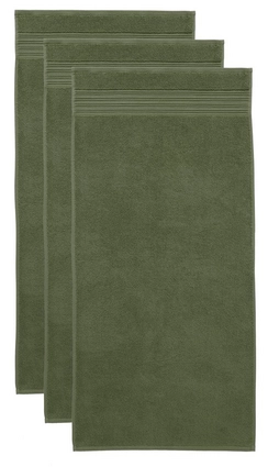 Beddinghouse Sheer Handdoek 50 x 100 cm - Olijfgroen - Set van 3