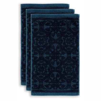Pip Studio Tile de Pip Gastendoek 30 x 50 cm - Set van 3 - Donkerblauw