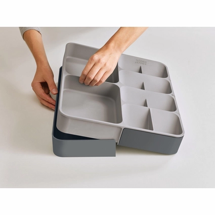 4---Bestekorganiser Joseph Joseph DrawerStore Uitschuifbaar Grijs 4