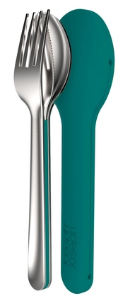 Bestekset Joseph Joseph Go Eat Compact RVS Teal