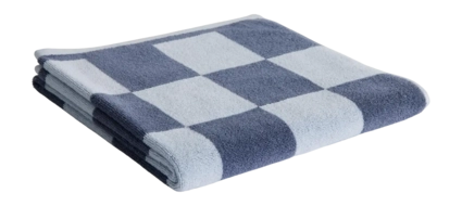 HAY Check Handdoek - Staal Blauw