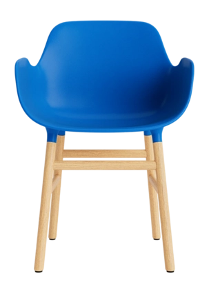 Normann Copenhagen Form Stoel met Armleuning - Eiken - Bright Blue