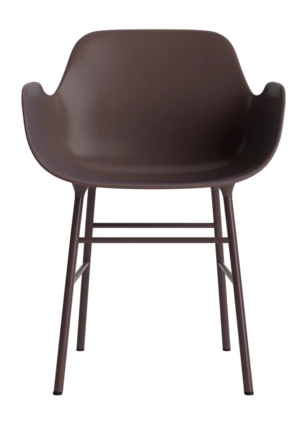Normann Copenhagen Form Stoel met Armleuning - Staal - Bruin