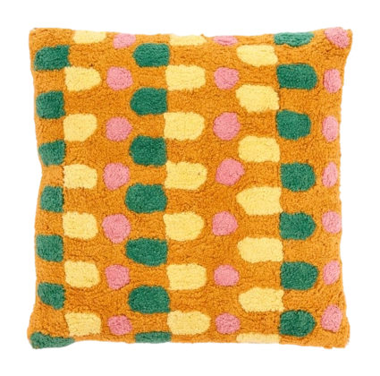 Villa Collection Styles Sierkussen 45 x 45 cm - Oranje/Groen