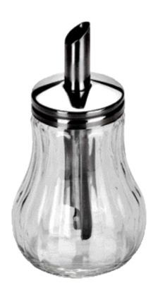 IBILI Zuckerstreuer – Transparent/silber, 8x8x15 Cm, Aus Glas, Made In Spain