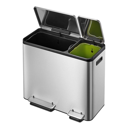 EKO Pedaalemmer EcoCasa Step Bin 30+15L Mat RVS