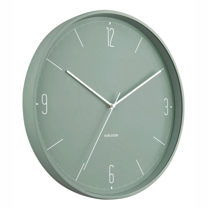 Karlsson Numbers & Lines Iron Wandklok - Groen