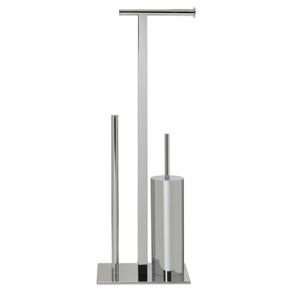 Sealskin Square Toiletbutler - Toiletrolhouder - Toiletborstel met Houder - Reserverolhouder - Vrijstaand - Chroom