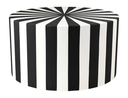 vtwonen Bijzettafel - Metaal - 43 x 23 cm - Zwart & Wit