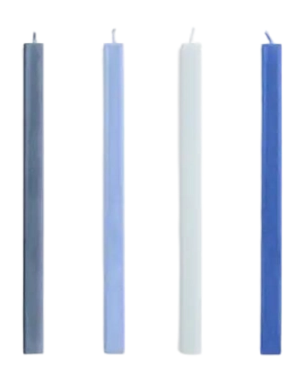 HAY Square Kaarsen - Set van 4 - Blauw