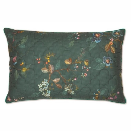 Pip Studio Kawai Flower Sierkussen 45 x 70 cm - Donkergroen