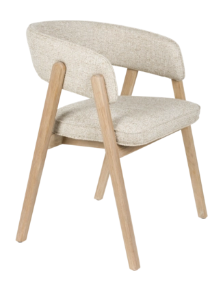 Zuiver Bright Eetkamerstoel Armleuning Beige