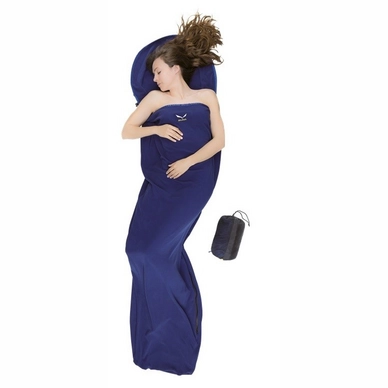 Binnenslaapzak Salewa Microfleece Zippred Liner Dark Blue Linkshandig