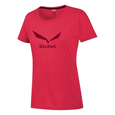 T-Shirt Salewa Solidlogo 2 Mineral Red Damen