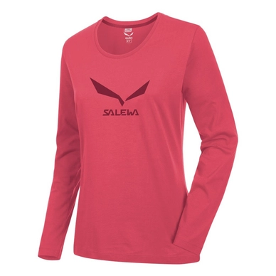 Long Sleeve T-Shirt Salewa Solidlogo 2 Women Mineral Red