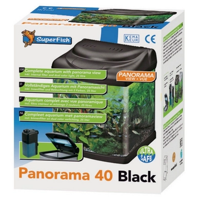 Aquarium Superfish Aqua Panorama 40 Liter Zwart